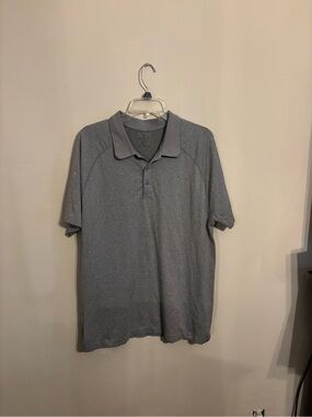 Fabletics Men's Heather Gray Polo